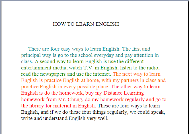 Mr. Bakin's ESL Classes / Cluster Diagrams for Writing